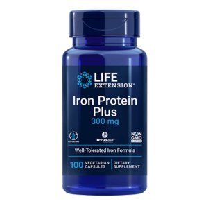 Life Extension Iron Protein Plus 300 Mg – 100 Vegetarian Capsules