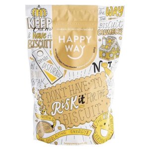 Happy Way Pea Protein Powder - Caramel Biscuit 500g