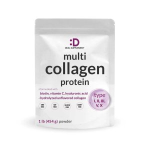 Deal Supplement Multi Collagen Protein Powder , 1Lb