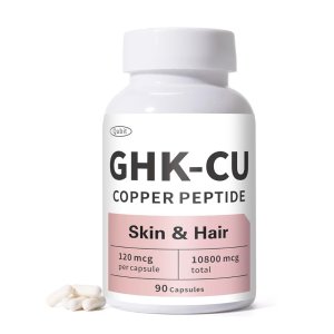 QUBIT GHK-Cu Copper Peptide Supplement for Skin & Hair, Easy 90 Capsules