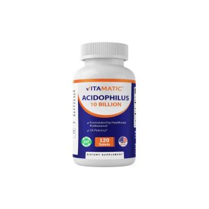 Vitamatic Acidophilus Probiotic 10 Billion CFU Daily Probiotic Supplement 120 Tablets