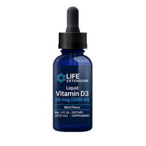 Life Extension Liquid Vitamin D3 (mint) 50 Mcg (2000 Iu), 29.57 Ml