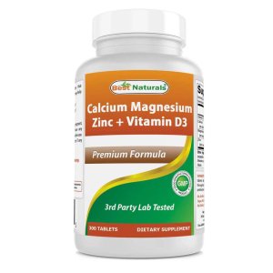 Best Naturals Calcium Magnesium Zinc with Vitamin D3, 300 Tablets