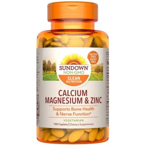 Sundown Non-GMO Calcium Magnesium & Zinc 100 Caplets