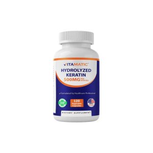 Vitamatic Hydrolyzed Keratin 500mg per Serving - 120 Vegetarian Capsules
