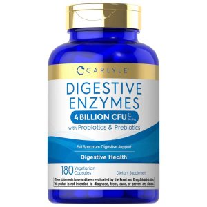 Carlyle Nutritionals Digestive Enzymes with Probiotics & Prebiotics | 180 Capsules