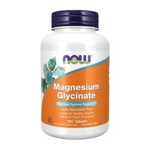 Now Foods Magnesium Glycinate – Nervous System & Muscle Support – 180 Tablets
