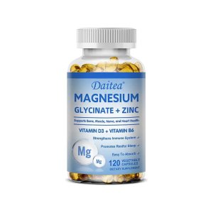 Daitea Magnesium and Zinc Glycinate 120 Vegetarian Capsules