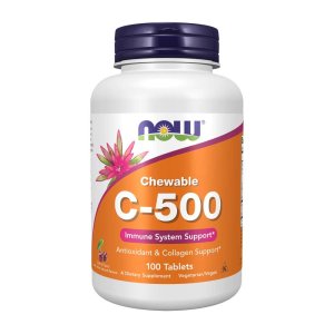 Now Foods Chewable C-500 – Vitamin C for Immune & Skin Health – 100 Tablets