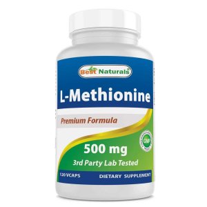 Best Naturals L-Methionine 500 mg 120 Veggie Capsules