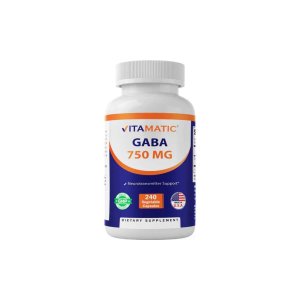 Vitamatic GABA 750mg - 240 Vegetable Capsules