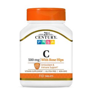 21st Century Vitamin C 500 Mg with Rose Hips 110 Tabs