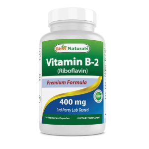 Best Naturals Vitamin B2 400 mg 120 Vegetarian Capsules