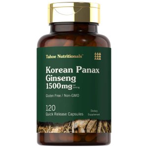 Tahoe Nutritionals Korean Panax Ginseng 1500mg per serving | 120 Capsules