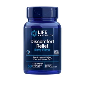 Life Extension Discomfort Relief (berry) – 60 Vegetarian Chewable Tablets