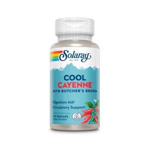 Solaray Cool Cayenne Pepper 40,000 with Butcher's Broom Hu 90 Caps