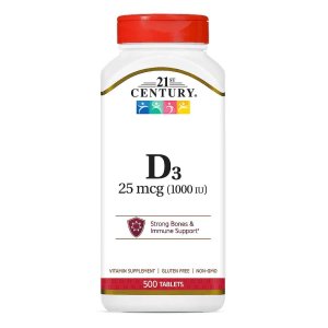 21st Century Vitamin D3 25 Mcg (1000 Iu) 500 Tabs