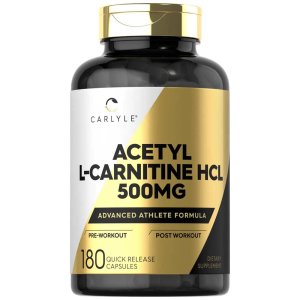 Carlyle Nutritionals Acetyl L-Carnitine HCL 500mg per serving | 180 Capsules