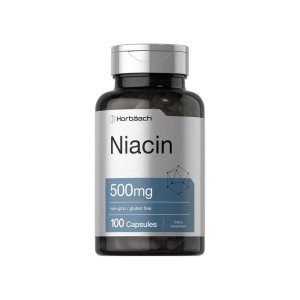 Horbäach Niacin 500mg per Serving | 100 Capsules