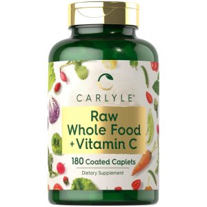 Carlyle Nutritionals Raw Whole Foods with Vitamin C | 180 Caplets