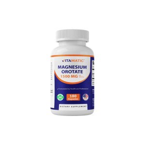 Vitamatic Magne sium Orotate Supplement – 1500mg per Serving, 180 Capsules