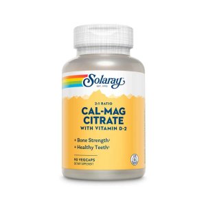 Solaray Calcium & Magnesium Citrate, with Vitamin D-2, 2:1 Ratio 90 Caps