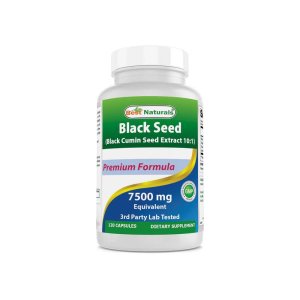 Best Naturals Black Seed (Black Cumin Seed Extract 10:1) 7500 mg Equivalent- 120 Capsules