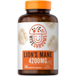WISE SHROOMS Lions Mane 4200mg per serving | 150 Capsules