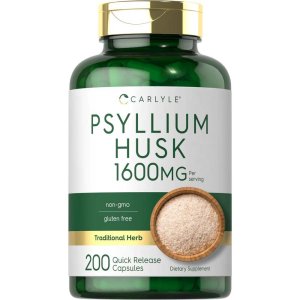 Carlyle Nutritionals Psyllium Husk 1600mg per serving | 200 Capsules