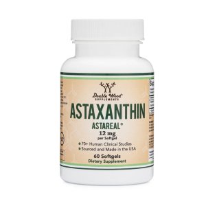 Double Wood Supplements Astaxanthin AstaReal® 12mg – Antioxidant & Skin Health Support | 60 Softgels, Made in the USA