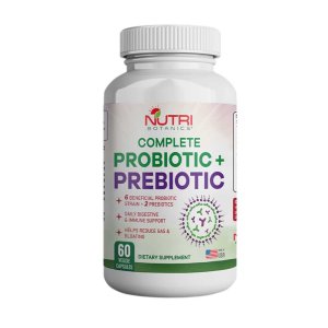 Nutri Botanics Prebiotic + Probiotic Supplement – 60 Veggie Capsules