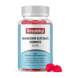 Magnesium Glycinate Gummies 500mg by Greabby