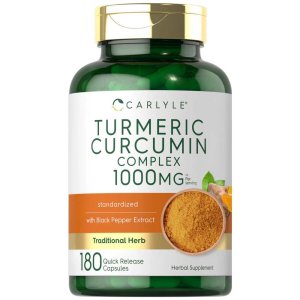 Carlyle Nutritionals Turmeric Curcumin with Black Pepper 1000mg | 180 Capsules
