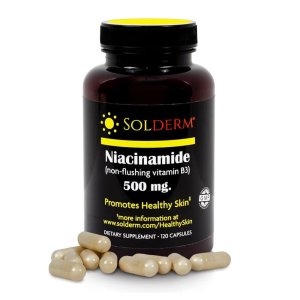 SOLDERM Niacinamide 500mg – Non-Flushing Vitamin B3 for Healthy Skin | 120 Capsules