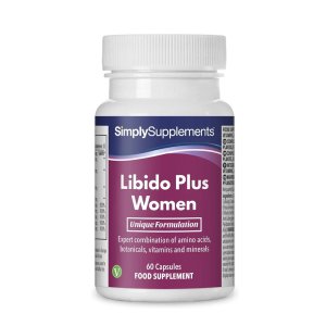 Simply Supplements Libido Plus Women – Expert Formula with Amino Acids, Botanicals, Vitamins & Minerals, 60 Capsules, Food Supplement