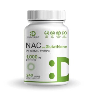 Deal Supplement N-Acetyl Cysteine with Reduced Glutathione, 240 Capsules