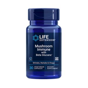 Life Extension Mushroom Immune with Beta Glucans 30 Vegetarian Capsules