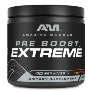 Amazing Muscle Pre Boost Extreme Pre-Workout with Caffeine Fruit Punch