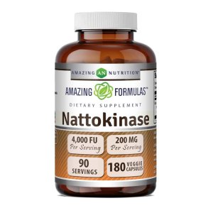 Amazing Formulas Nattokinase 200 Mg (4000 F Us of Enzyme) per Serving 180 Veggie Capsules