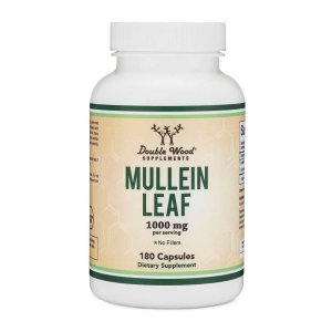 Double Wood Mullein Leaf – 1000mg Herbal Lung Support Formula | 180 Capsules