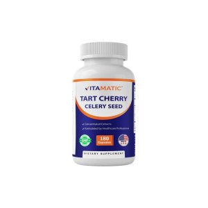 Vitamatic Tart Cherry with Celery Seed - 180 Veg Capsules