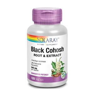 Solaray Black Cohosh Root & Extract 545mg, 120 Capsules, Women's Health Support