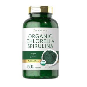 Carlyle Nutritionals Chlorella Spirulina | 1300 Tablets