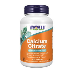 Now Foods Calcium Citrate – Highly Bioavailable Calcium for Bone Health – 100 Tablets