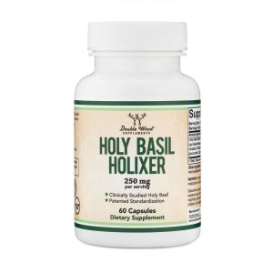 Double Wood Holy Basil Holixer® – 250mg Patented Formula for Stress & Wellness | 60 Capsules
