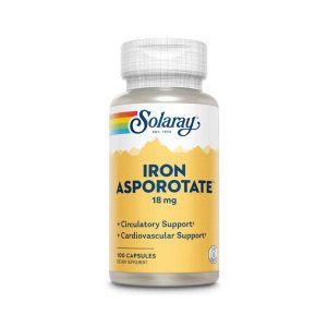 Solaray Iron Asporotate 18mg 100 Caps