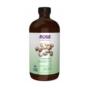 Now Foods Castor Oil – 100% Pure & Certified Organic – Cold-Pressed in Glass Bottle – 473 M L