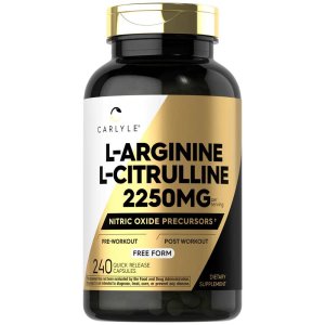 Carlyle Nutritionals L-Arginine L-Citrulline Complex 2250mg per serving | 240 Capsules