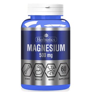 Herbiotics Magnesium 500mg – Bone, Muscle & Nerve Support 60 Tablets