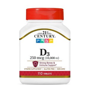 21st Century Vitamin D3 250 Mcg (10,000 Iu) 110 Tabs